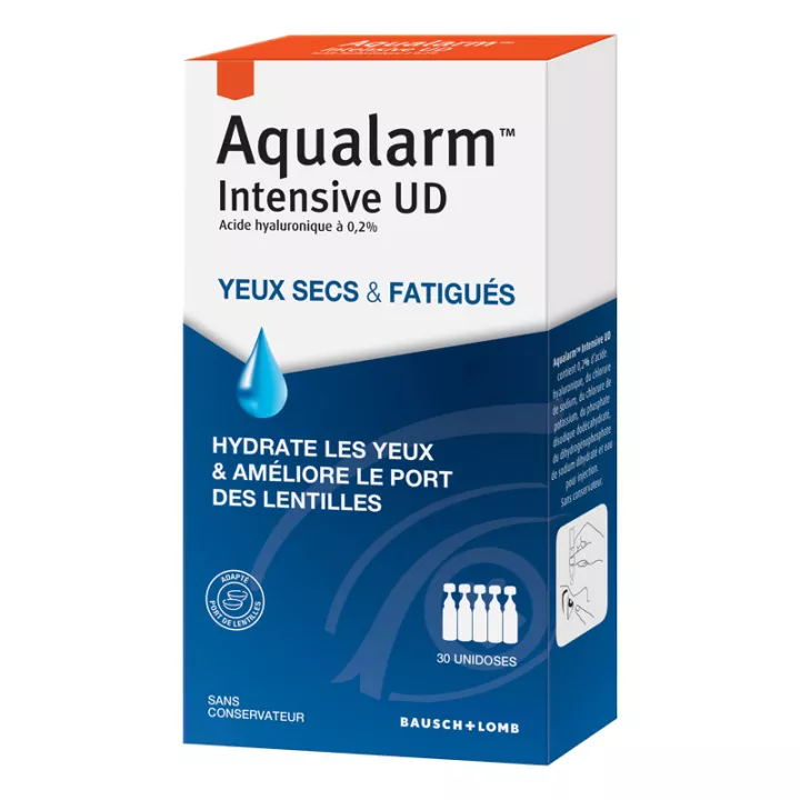 Aqualarm Intensive UD Acide Hyaluronique Solution Ophtalmique 30 Unidoses