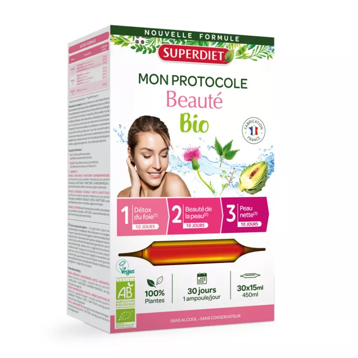 Superdiet Organic Beauty Protocol 20 Fläschchen