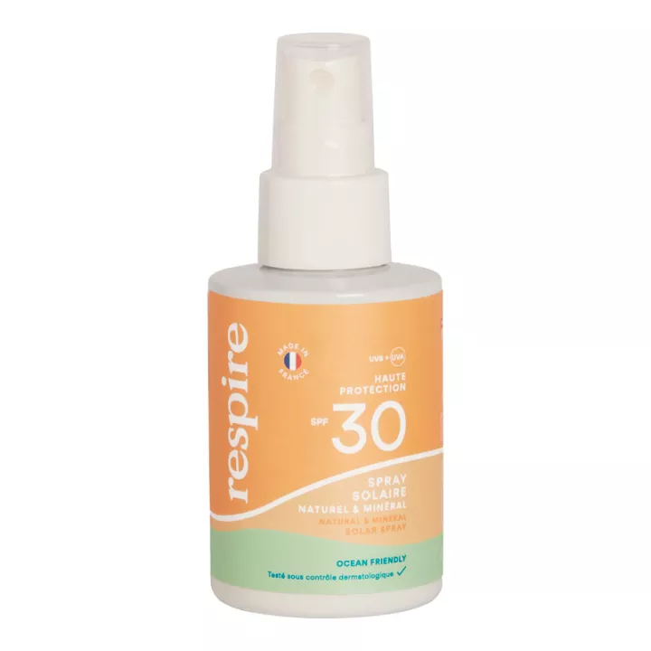 Spray solar natural mineral Respire Spf30