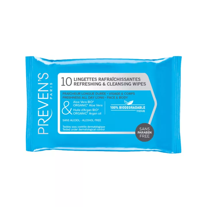 Wipes Preven's Refreshing Cleansing and Box of 10