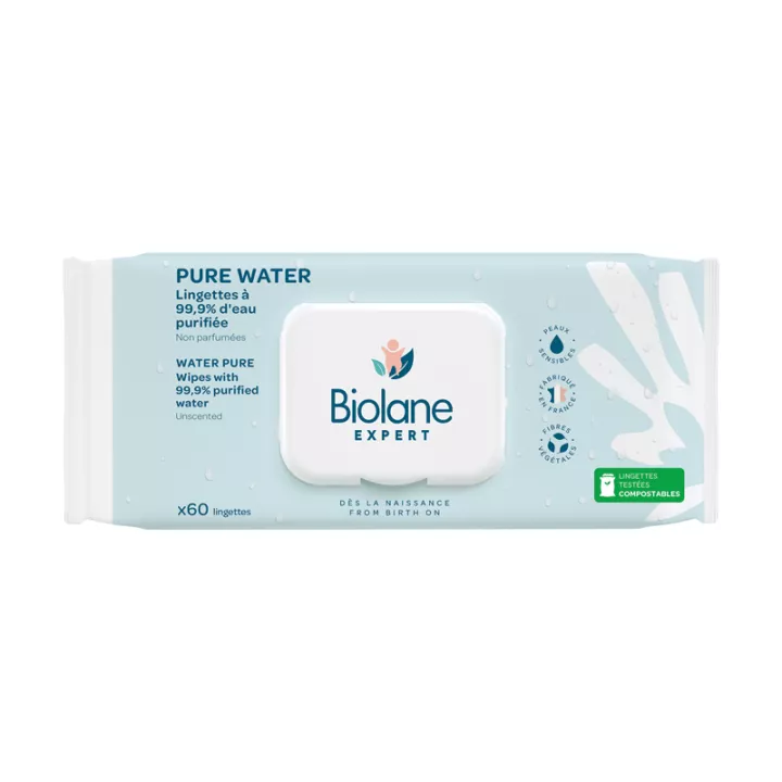 Biolane Expert Pro Pure Water Wipes 3 packs x 60