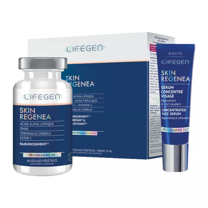Biocyte Lifegen Skin Regenea In & Out 60 Gélules Végétales + Sérum