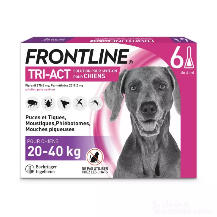 Frontline Tri-Act L Grands Chiens 20-40 kg Spot-on 6 pipettes