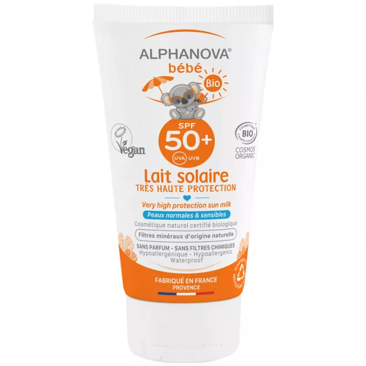 Alphanova Bébé Latte solare biologico SPF50+ 50 ml