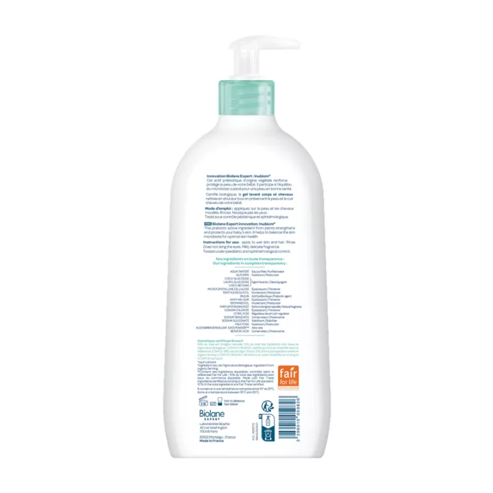 Biolane Expert Bio Gel Lavant Corps et Cheveux 500ml