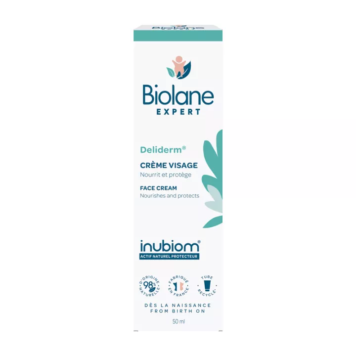 Biolane Expert Deliderm creme facial para bebê 50ml