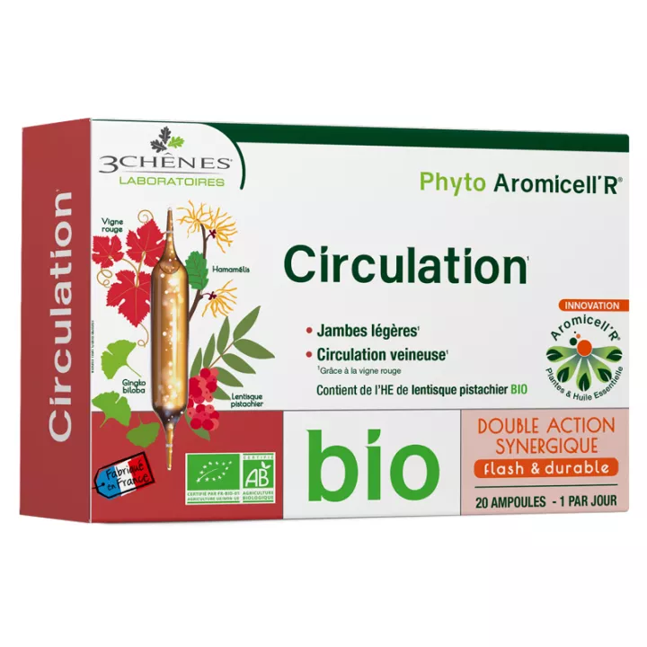 3 Chênes Phyto Aromicell R Bio Circulation 20 vials