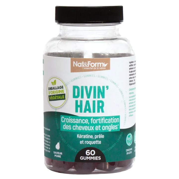 Nat & Form Великолепные жевательные конфеты Divin'Hair, 60 шт.