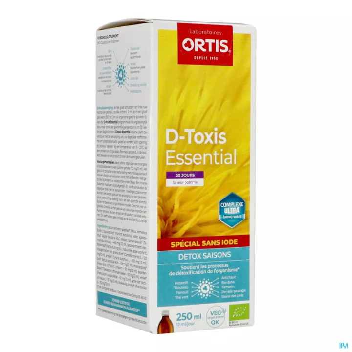 Ortis D-Toxis Essential desintoxicação solução potável 250ml