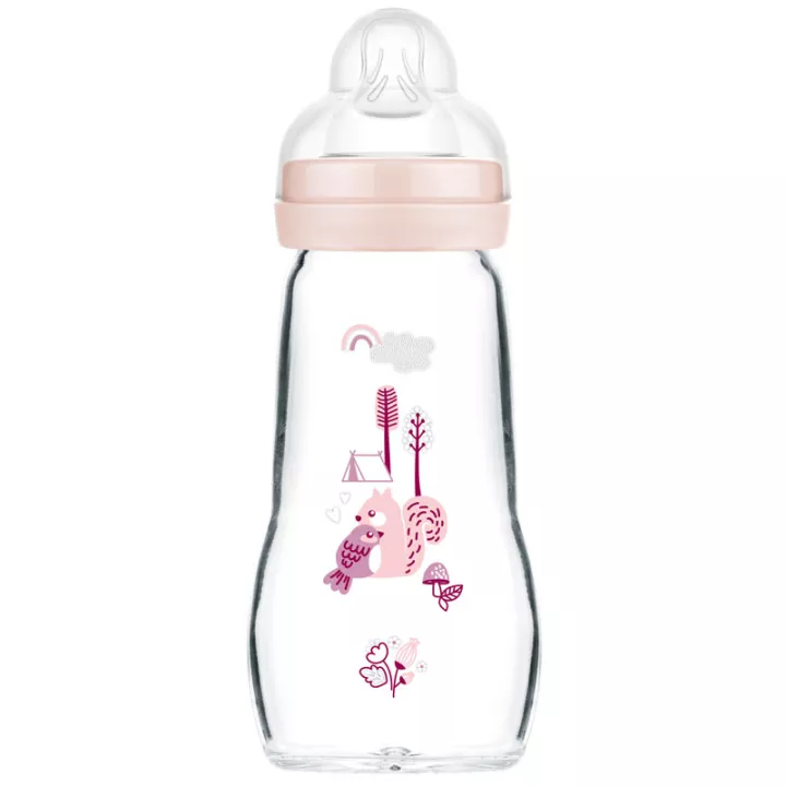 Mam Glass Baby Bottle Colors of Nature +2 Months 260ml