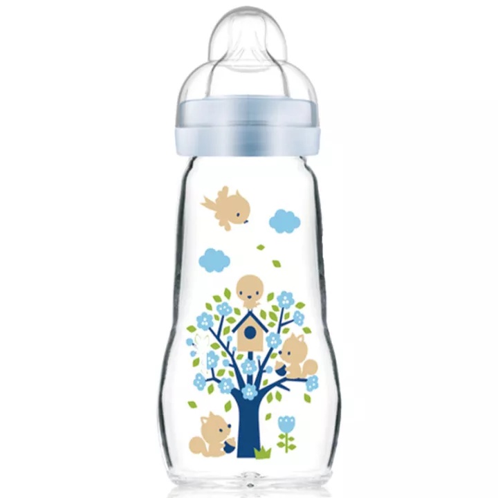 Mam Biberon Verre Couleurs de la Nature +2 Mois 260 ml