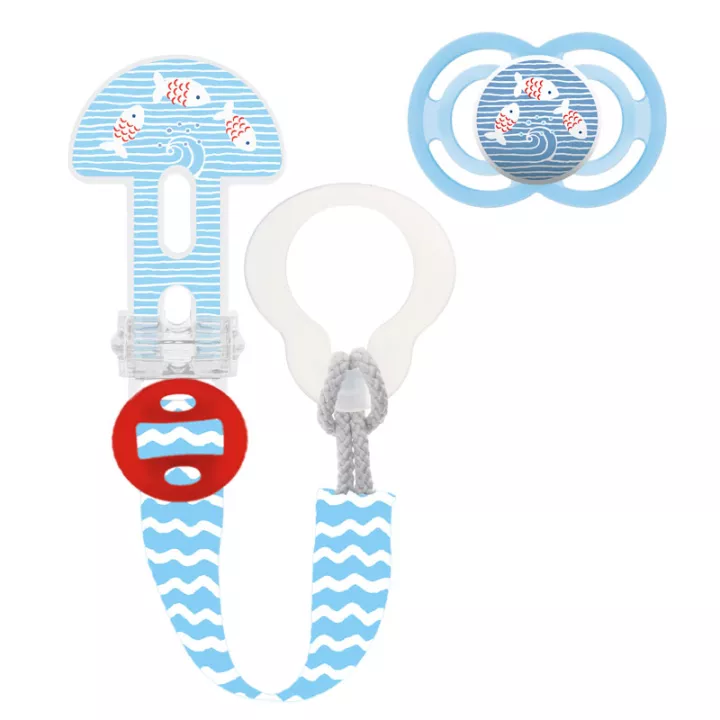 Mam Perfect Kit de chupete de silicona y pinza para chupete +18 meses