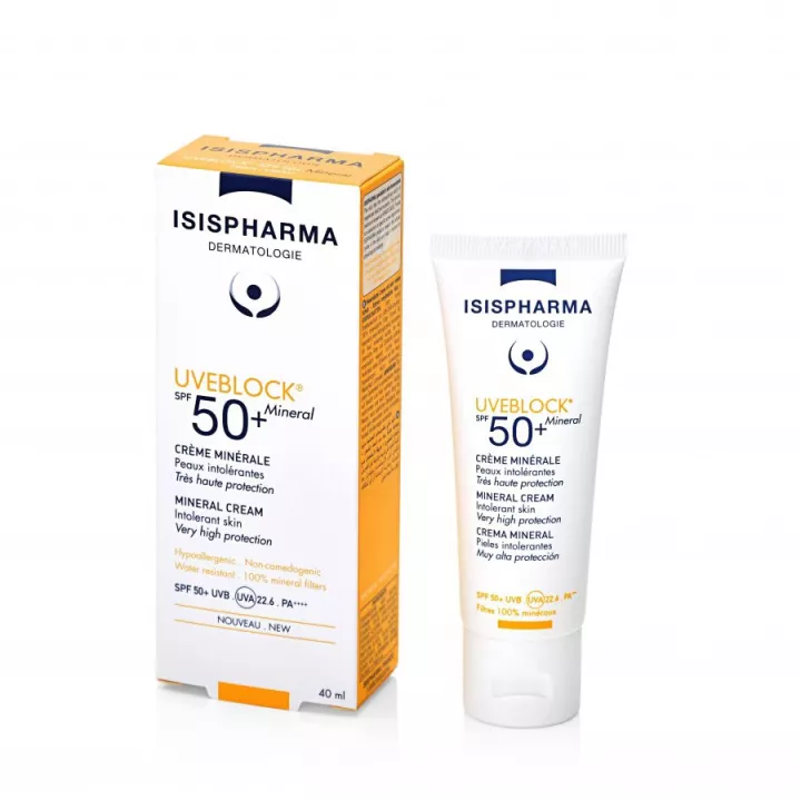 Isispharma Uveblock Spf50+ Crème Minérale Invisible 40 ml