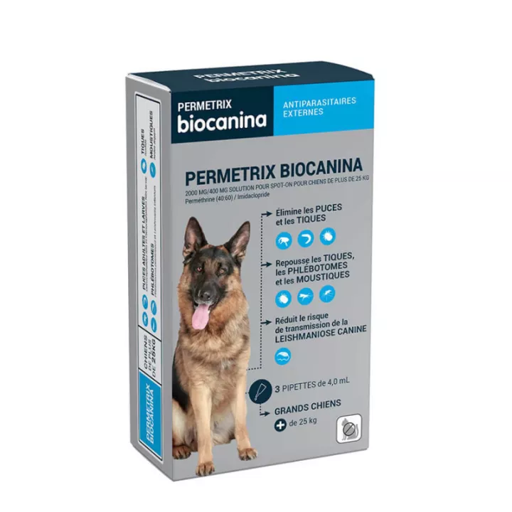 Biocanina Permetrix Schädlingsbekämpfungspipette x3