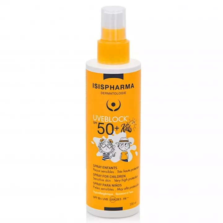 Isispharma Uveblock Spf50+ Spray Kinderen Zeer hoge bescherming 200ml