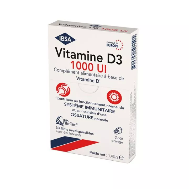 Vitamine D3 1000 Ui Filmtec 30 Films Orodispergeerbaar