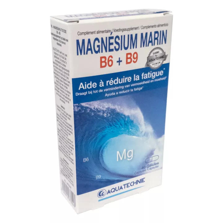 Aquatechnie Magnésium Marin B6 + B9 40 gélules