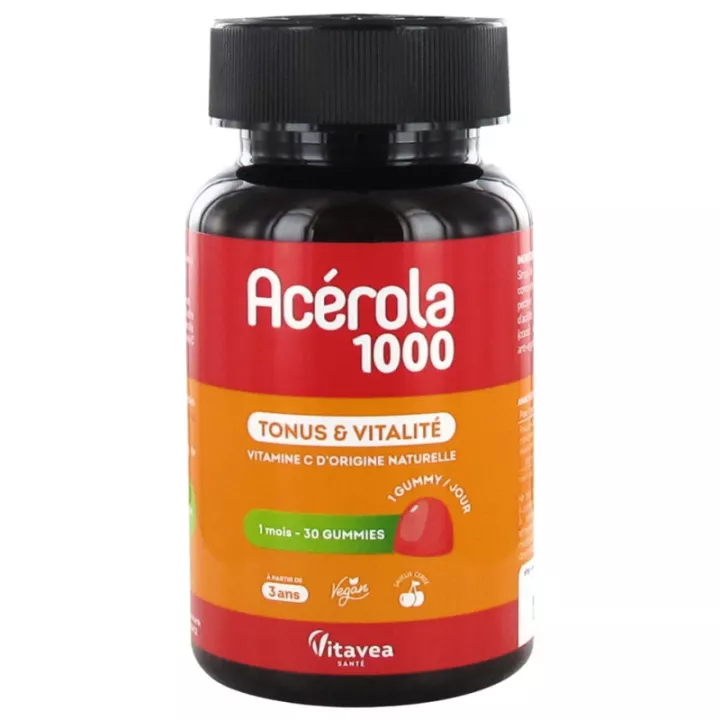 Vitavea Acerola 1000 мг Tonus and Vitality 30 жевательных конфет