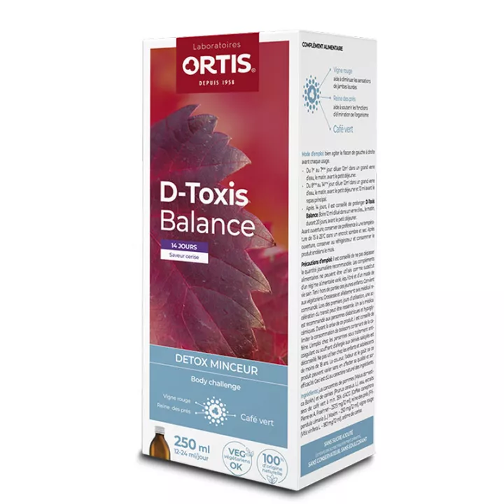 Ortis D-Toxis Balance solution buvable cerise 250ml