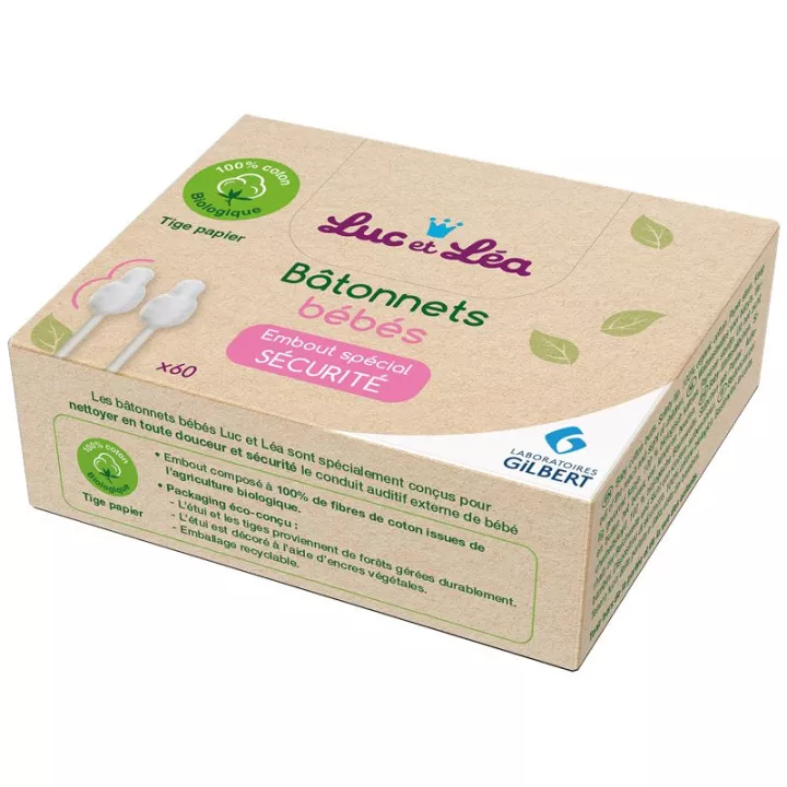 Luc-et-Léa 60 cotton buds with baby tip on sale in pharmacies