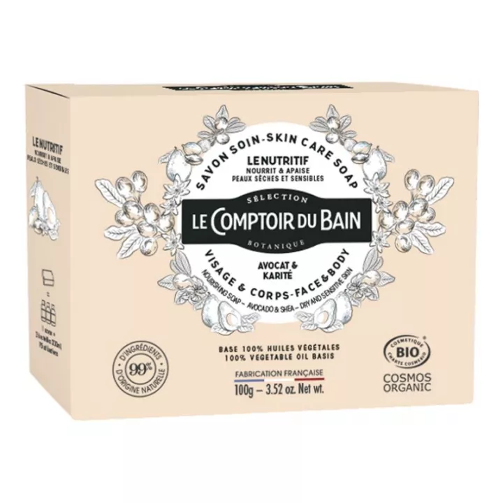 Le Comptoir du Bain Savon Solide Bio Soin Nutritif 100 g