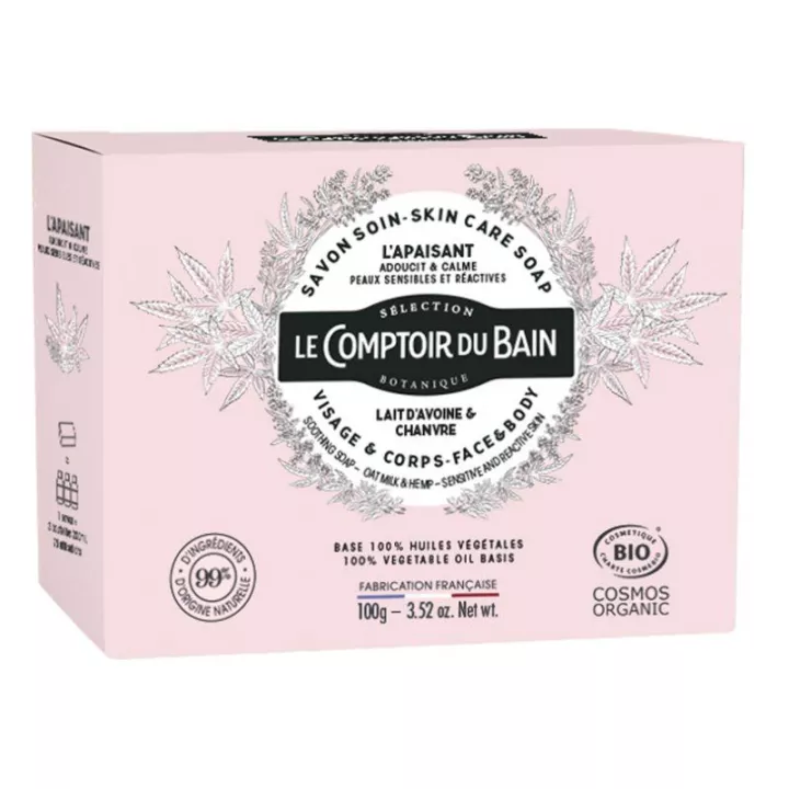 Le Comptoir du Bain Savon Solide Bio Soin Apaisant 100 g