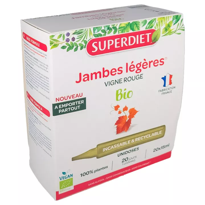 Superdiet Organic Red Vine Light Legs 20 Einzeldosen