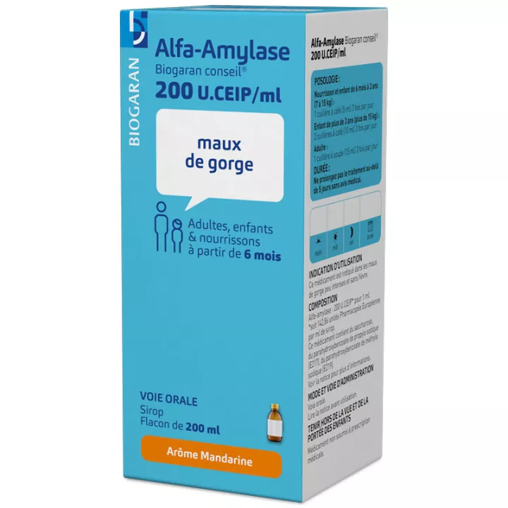 ALFA-amilasa BIOGARAN CONSEJO U.CEIP 200 / ml JARABE 200 ml