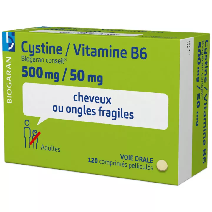 Cystine Vitamine B6 120 CPS BIOGARAN CONSEIL