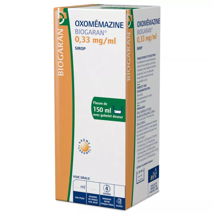 Cough Syrup oxomemazine Biogaran 0.33mg Hair 150ml