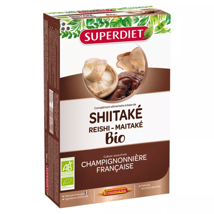 Superdiet Shiitake+ Bio 20 Ampullen