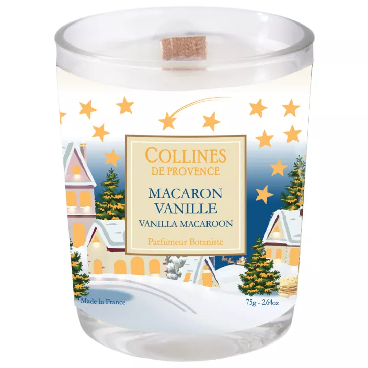 Collines De Provence Bougie Parfumée Macaron Vanille 75 G