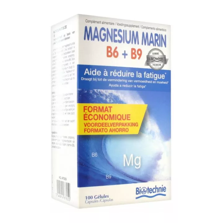 Aquatechnie Magnésium Marin B6 + B9 100 gélules