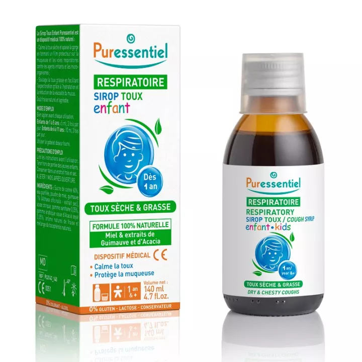 Puressentiel Respiratoire hoestsiroop voor kinderen 140ml