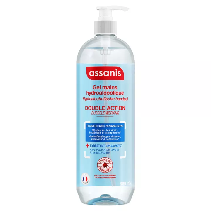 Gel de manos antibacteriano familia Assanis 980ml de gran formato