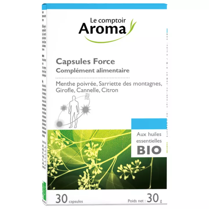 Le Comptoir Aroma Capsules Strength Organic Essential Oils Box of 30