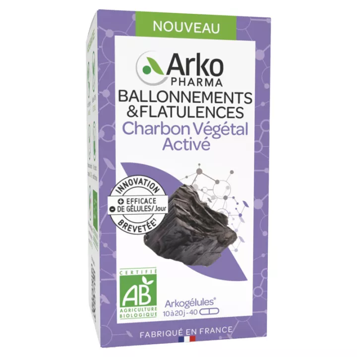 Arkocaps Organic Activated Charcoal Bloating & Flatulence