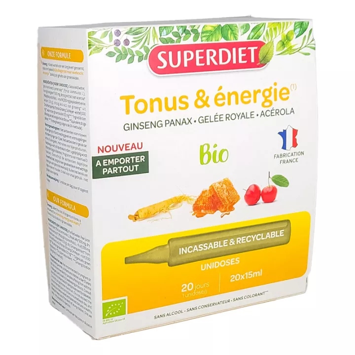 Superdiet Ginseng Royal Jelly Acerola Organic 20 разовых доз