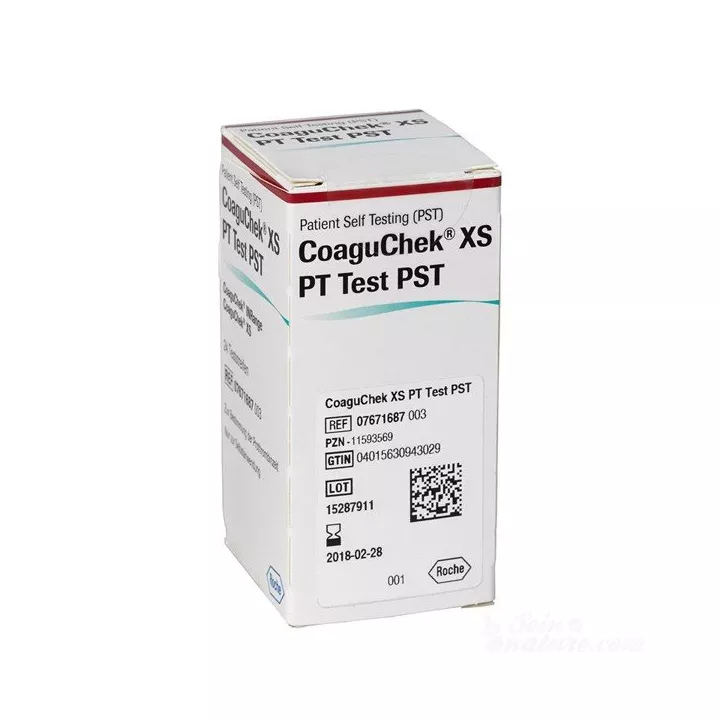 COAGU-CHEK XS 24 Bandelettes auto-test INR surveillance coagulation