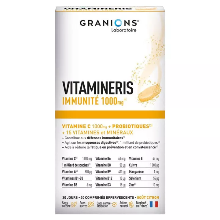 Granions Vitamineris Immunité 1000 mg Comprimés Effervescents
