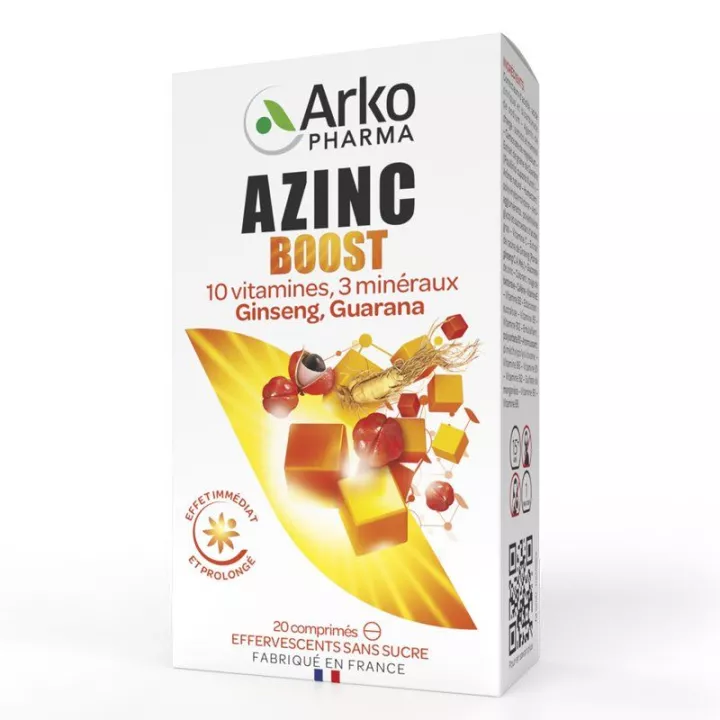 Arkopharma Azinc Boost Ginseng Guarana 20 Tablets