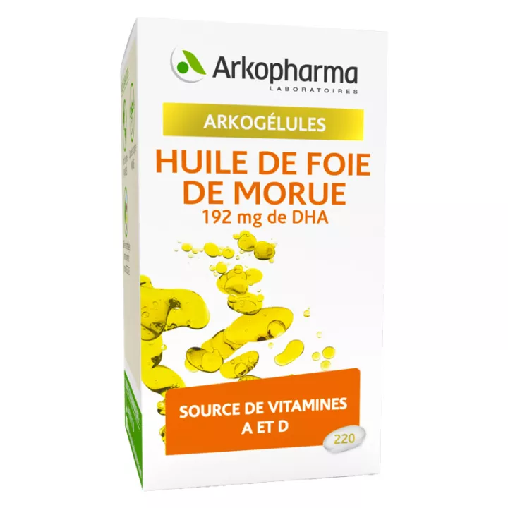 Arkocaps Óleo de Fígado de Bacalhau Fonte de Vitaminas A e D