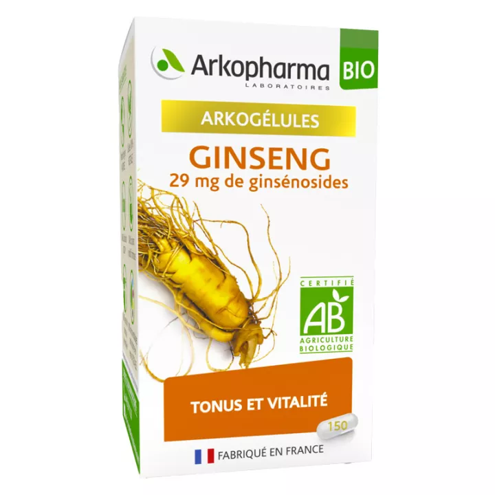 Arkogélules Ginseng Tonus et Vitalité Bio 150 gélules