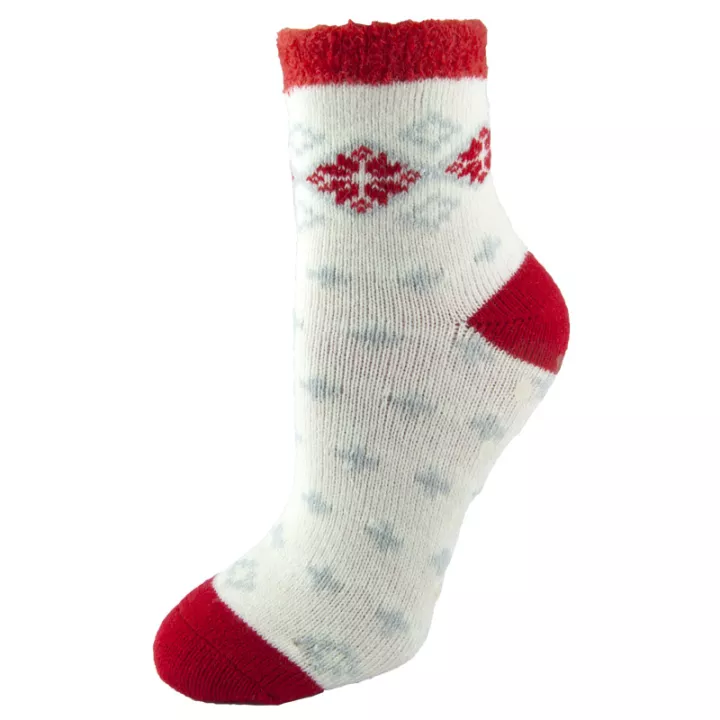 Airplus Cabine Socks Femme Chaussettes Blanc/Rouge
