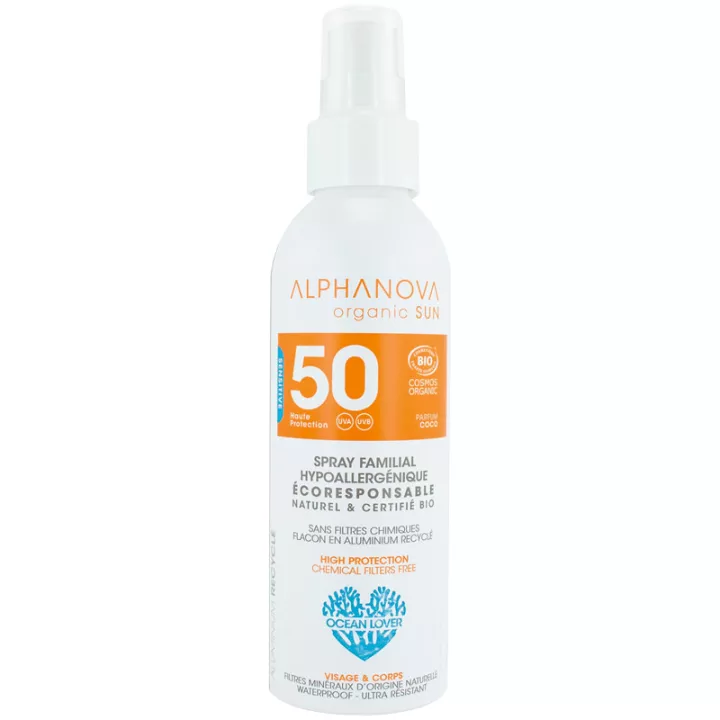 Alphanova Organic Sun Organic Hypoallergene Familie Spray 150ml