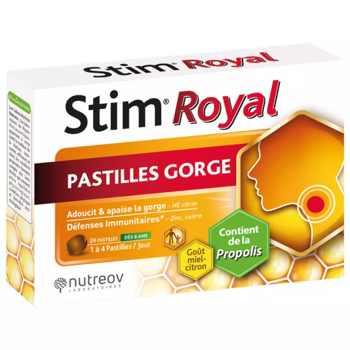 Nutreov Stim Royal Throat Pastilhas 24 pastilhas