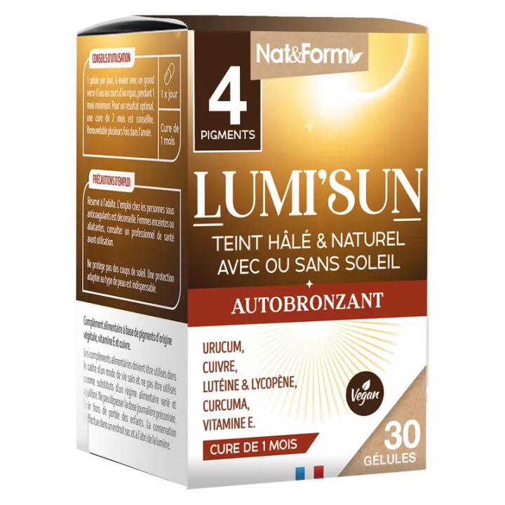 Nat & Form Lumi'Sun Self Tanning 30 Capsules
