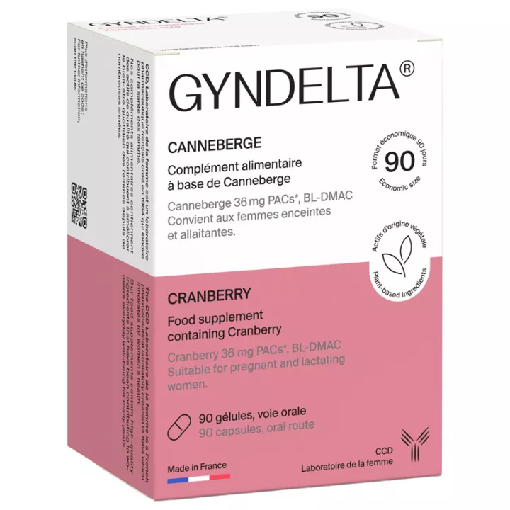 CCD Gyndelta Canneberge Confort Urinaire 90 gélules