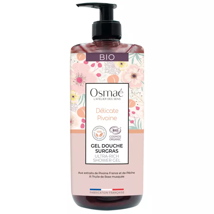 Osmae Gel Douche Surgras Bio 1 L Pivoine