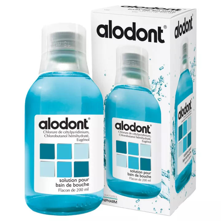 Oplossing voor mondwater van Alodont